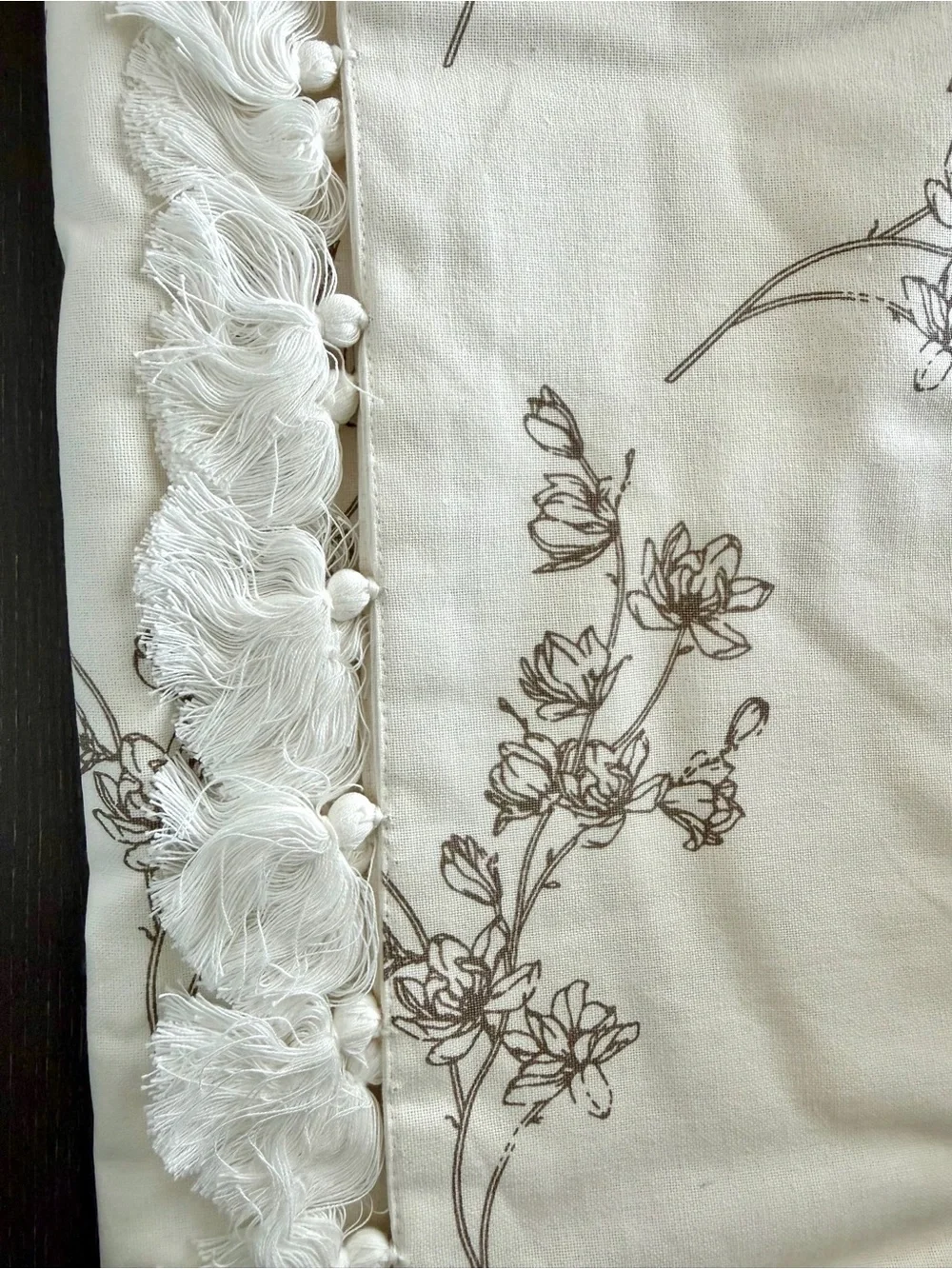 Mary & Martha Thankful Floral Table Runner NWT Tassel Farmhouse
